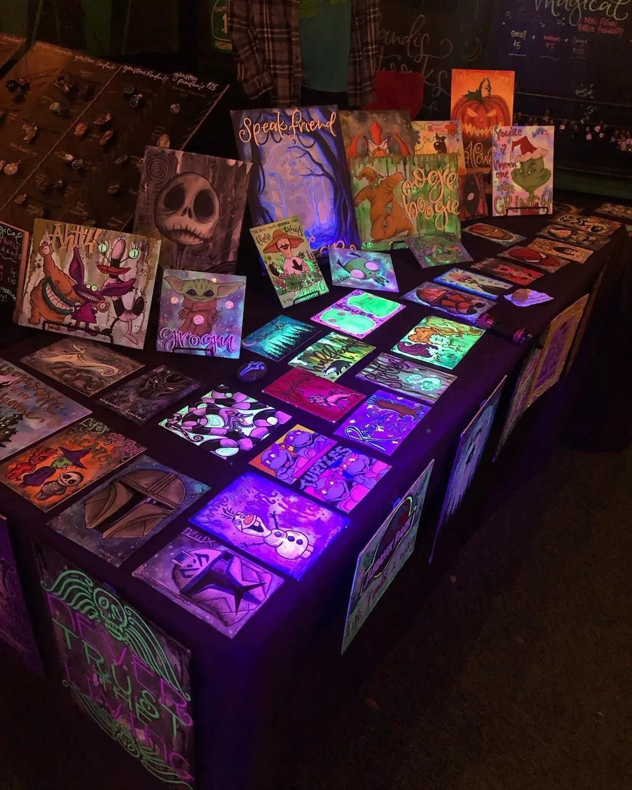 Take-home products and merch display at Kava & Company